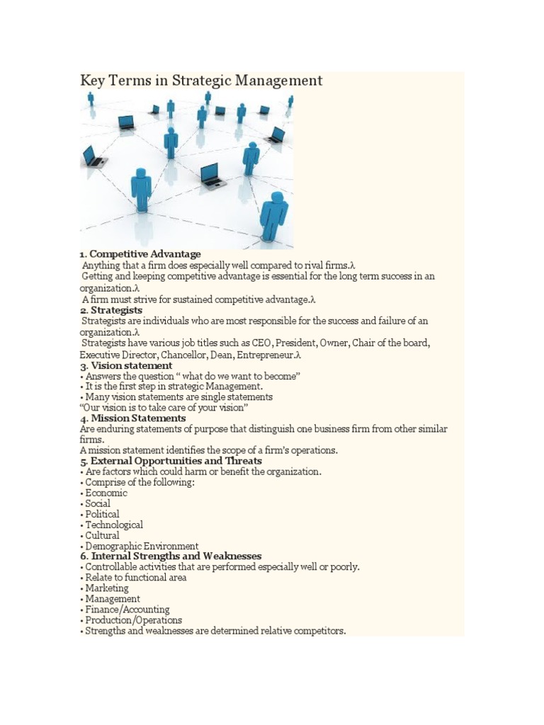 Key Terms in Strategic Management | PDF | Business