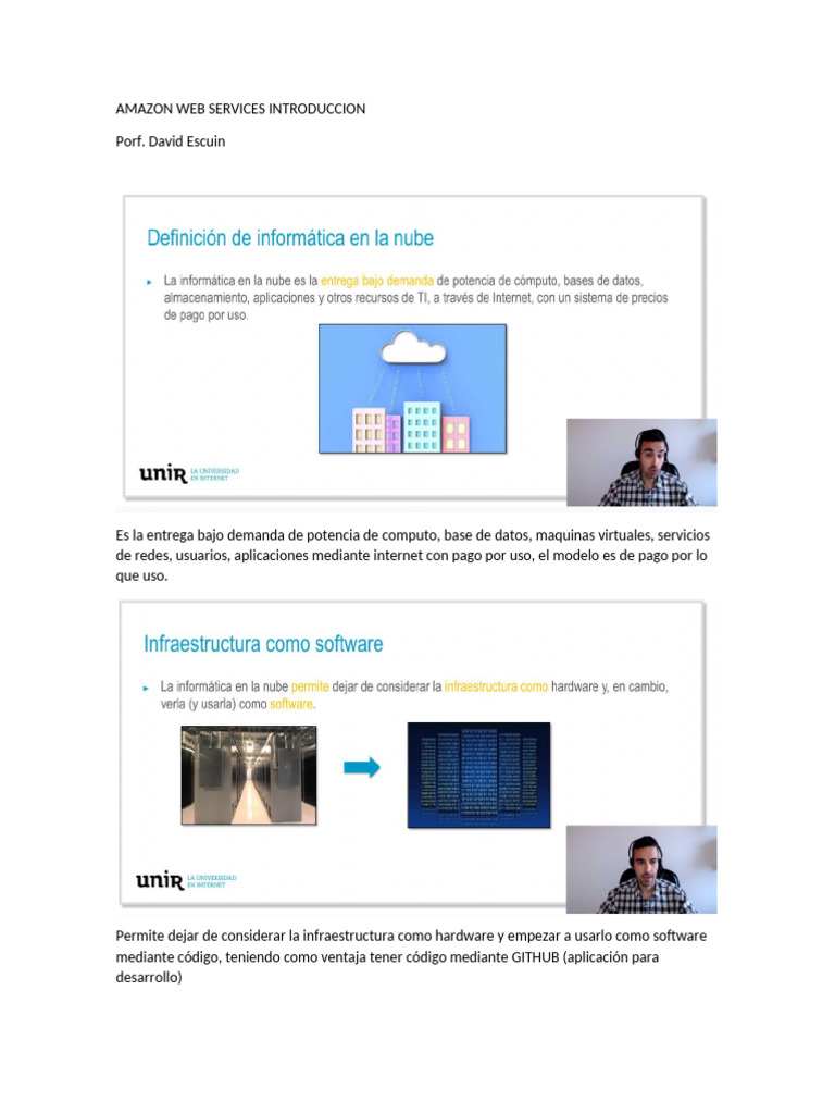 Introducción a Amazon Web Services | PDF | Computación en la nube ...