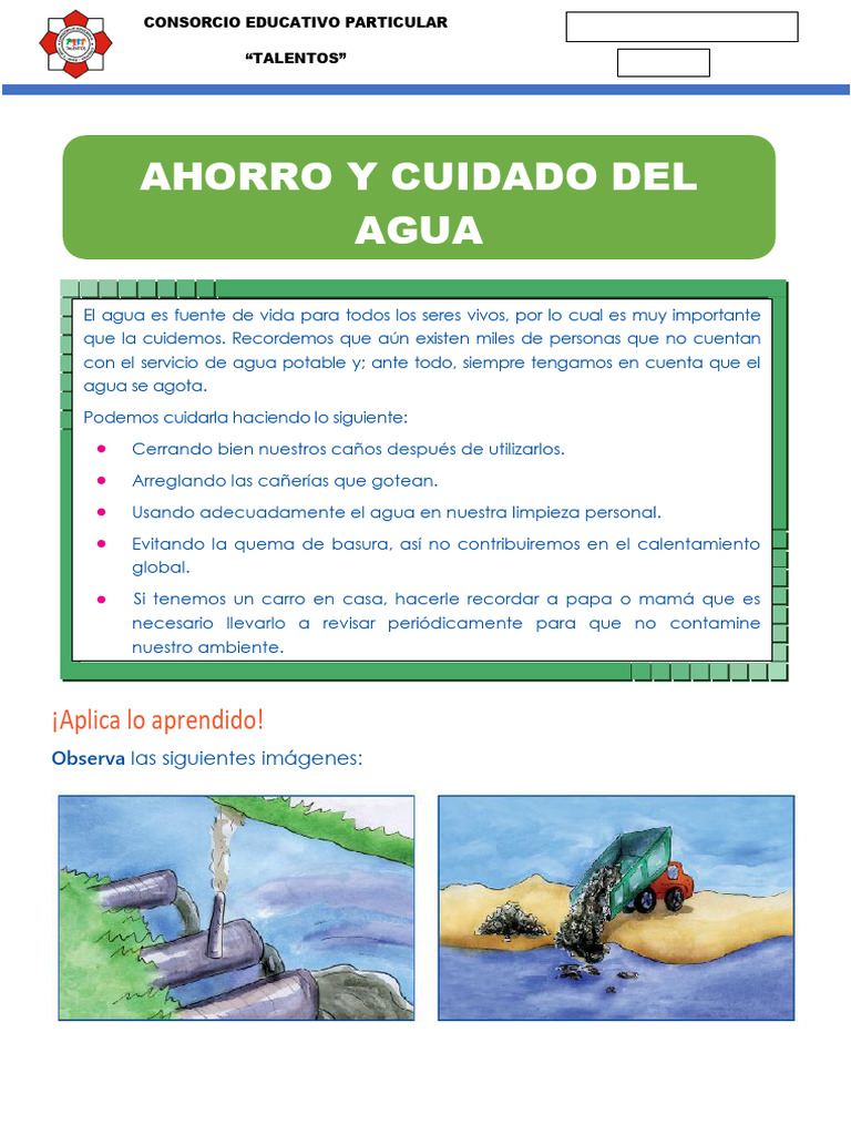 Ahorro y Cuidado Del Agua | PDF | Agua | Residuos