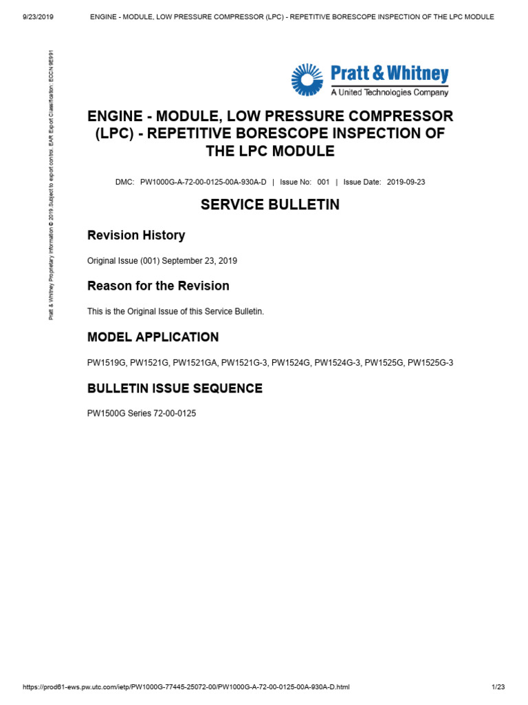 LPC Module Borescope Inspection Guide | PDF | Turbine | Aviation
