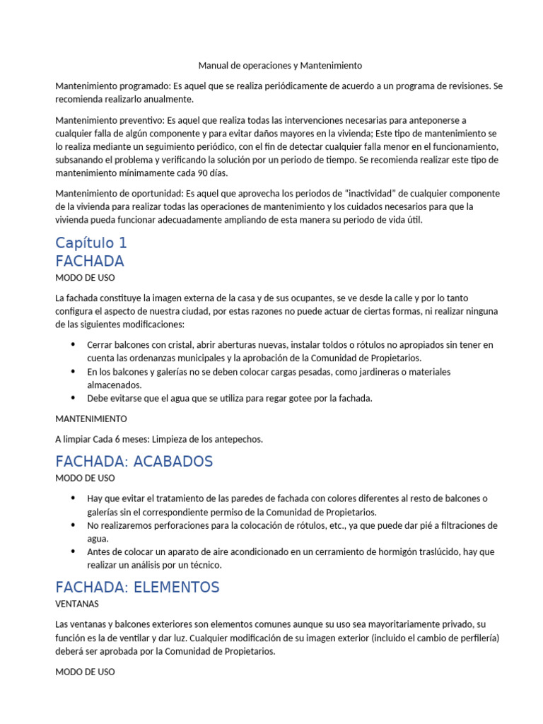 Manuales de Operación y Mantenimiento | PDF | Lavavajillas | Agua