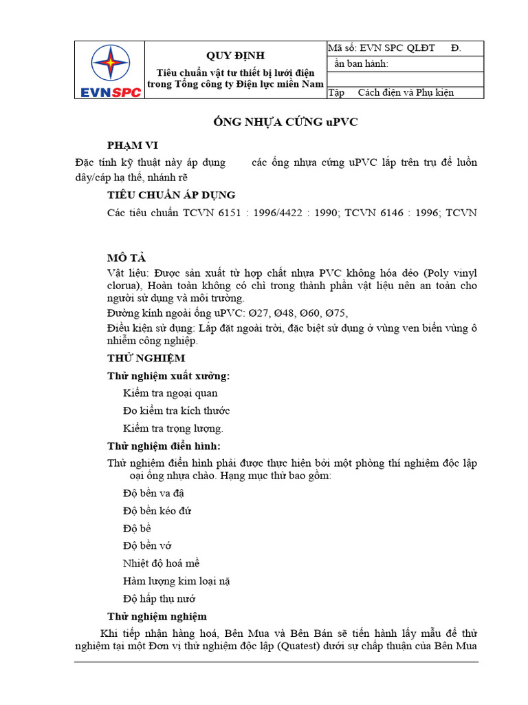 LVa-10 - Ong Nhua uPVC | PDF