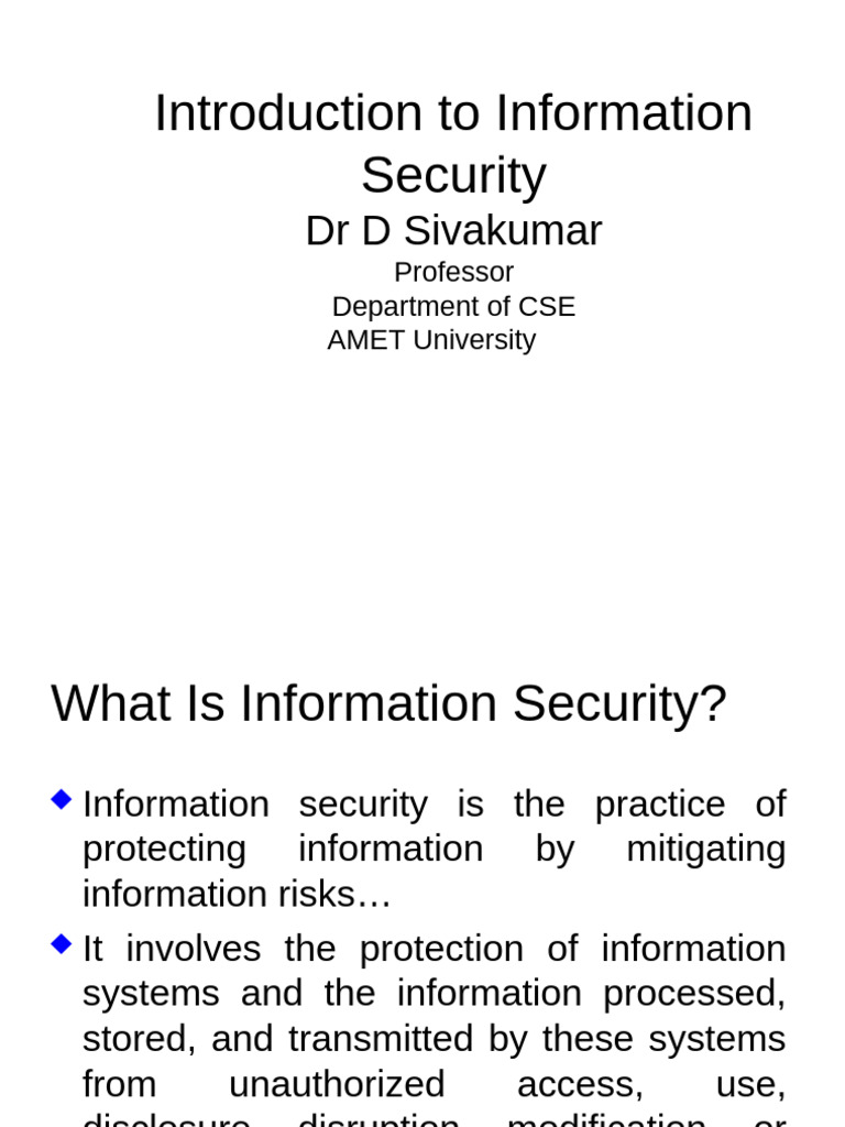 Understanding Information Security Basics | PDF | Information Security ...