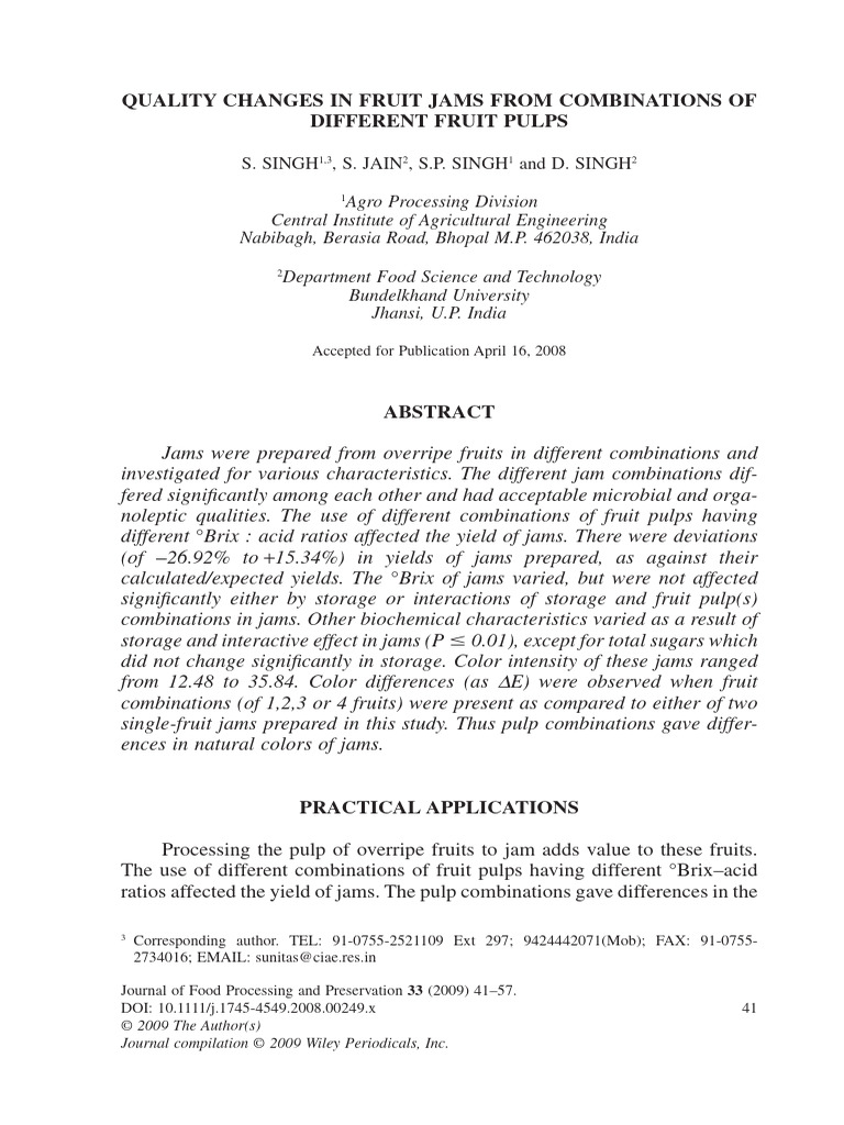 Food Processing Preservation - 2009 - Singh - Quality Changes in Fruit ...