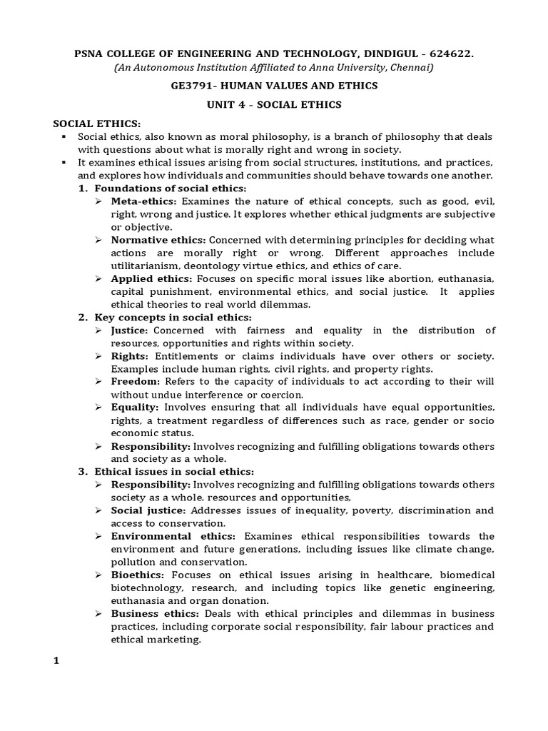 Understanding Social Ethics and Applications | PDF | Discrimination ...