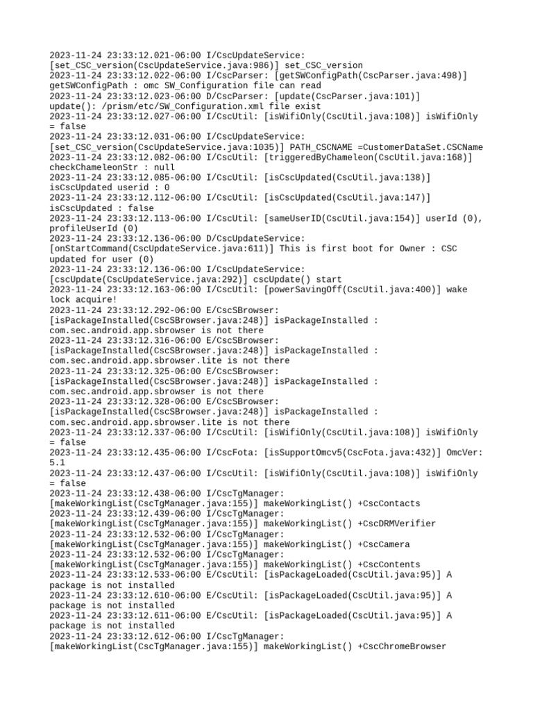 Csc update log pdf software computing
