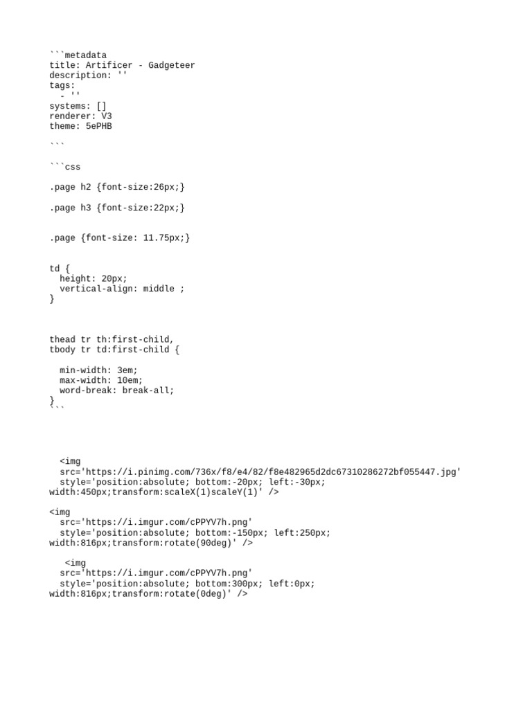 HB Artificer Gadgeteer PDF