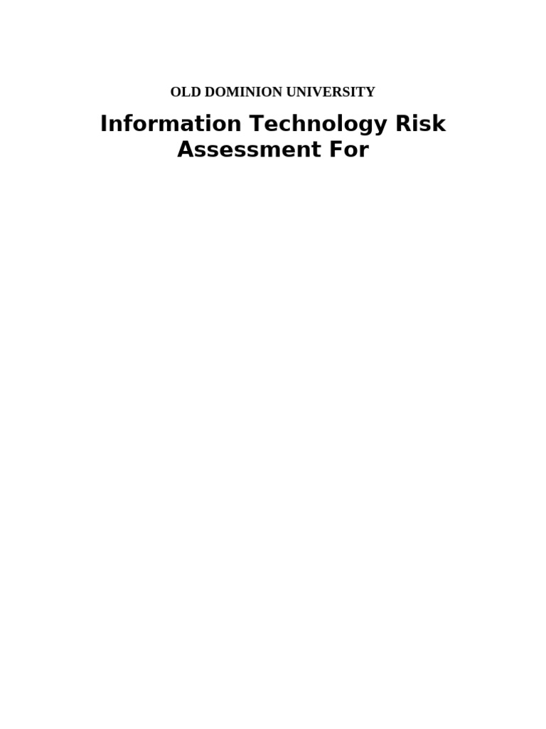 IT System Risk Assessment Template | PDF | Information Security | Security