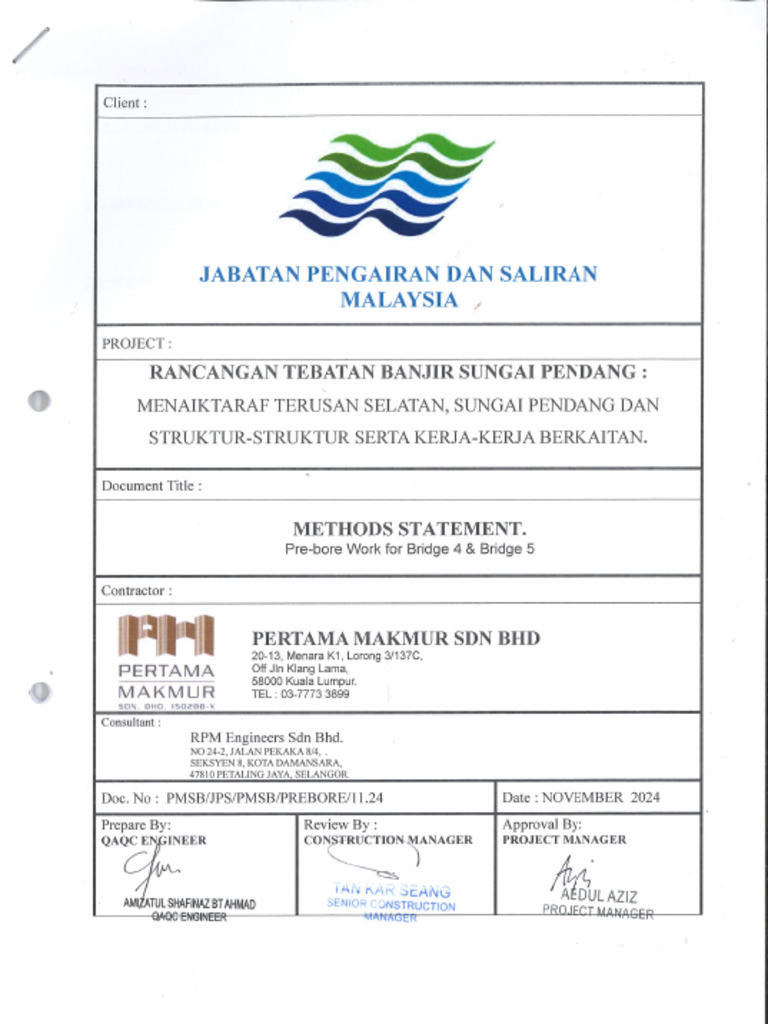 Pre-Bore Piling Method Statement | PDF | Deep Foundation | Quality ...