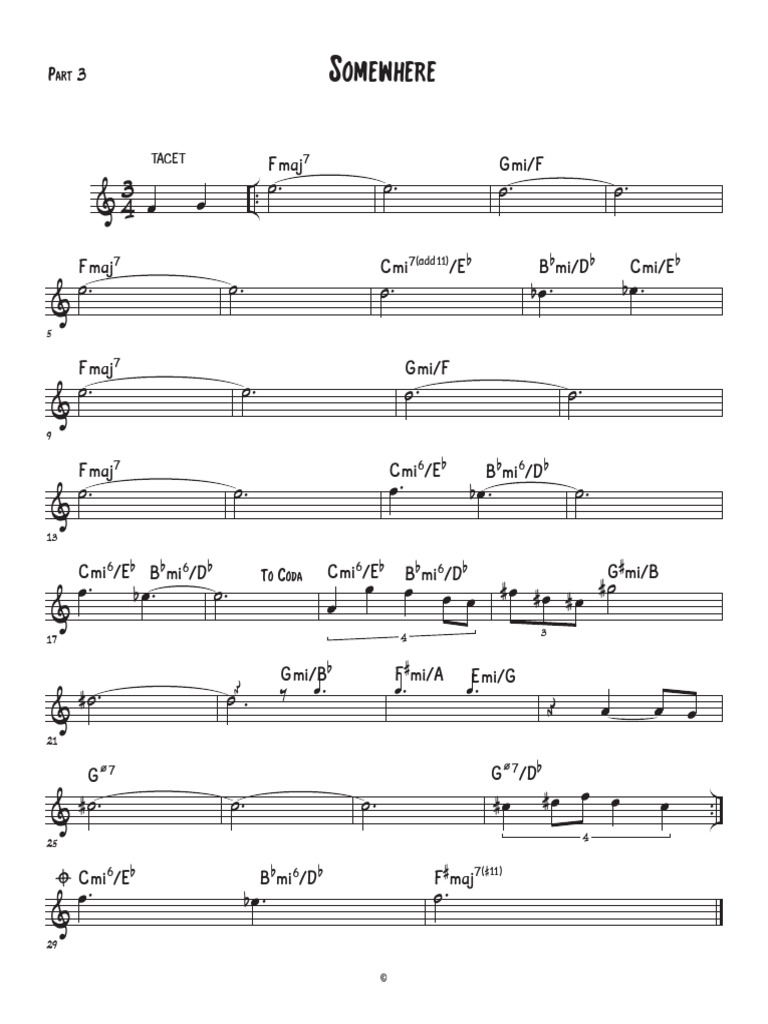 Somewhere Saxes - Part 3 | PDF