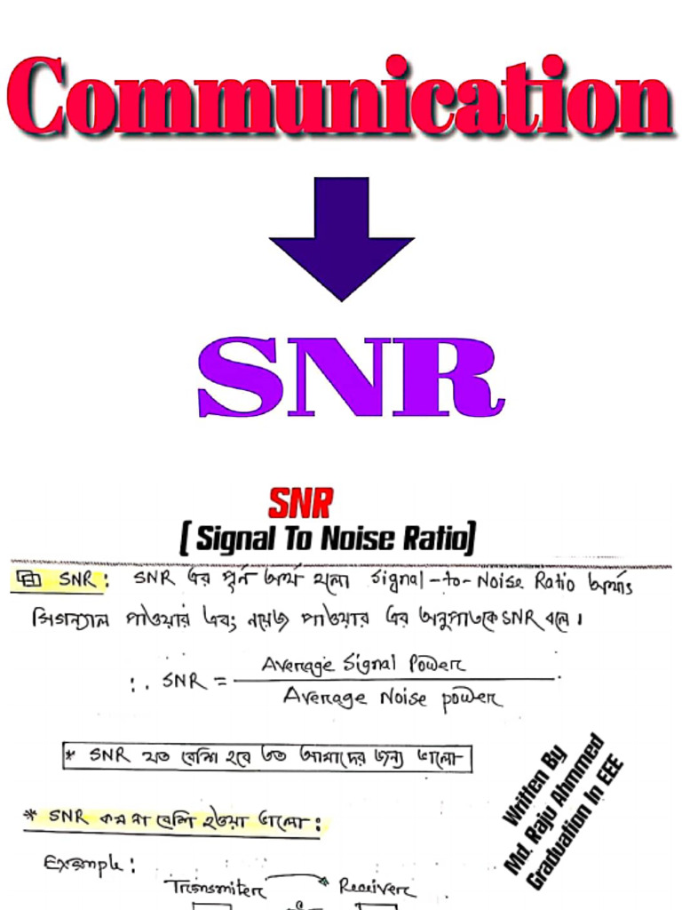 Communication - SNR | PDF