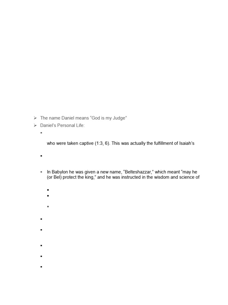 Introduction To The Book of Daniel Notes A | PDF | Daniel (Biblical ...