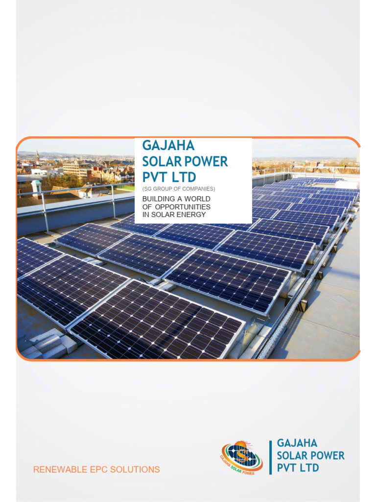 GAJAHA SOLAR PROFILE - Brochure | PDF | Solar Power | Photovoltaics