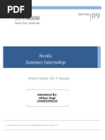 Nestle Project Report Internship IIMI 2009