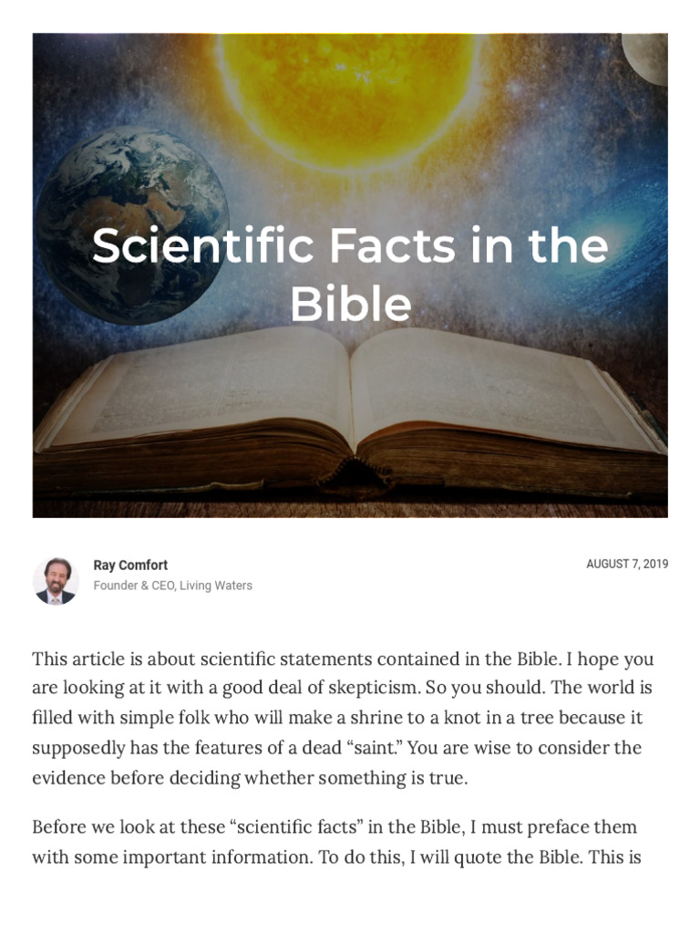 Scientific Insights from the Bible | PDF | Bible Prophecy | Jesus