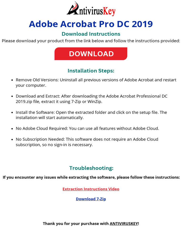 Adobe Acrobat Pro DC 2019 Download Guide | PDF