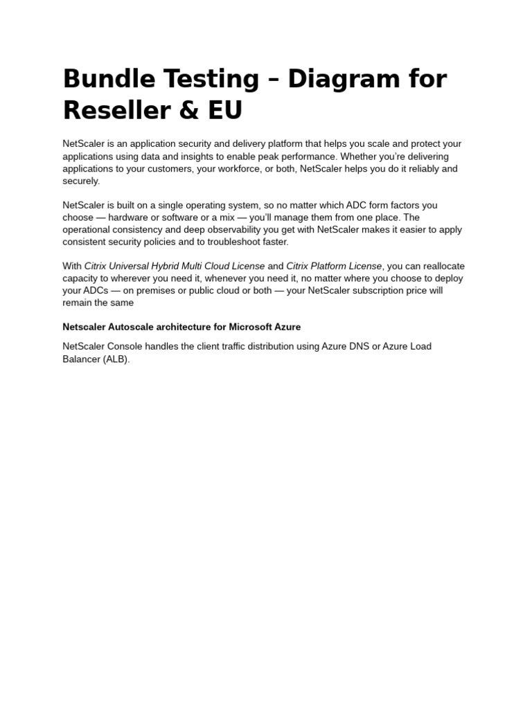 NetScaler Autoscale in Azure Architecture | PDF | Cloud Computing ...