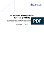 ITSMS Business Requirements Document