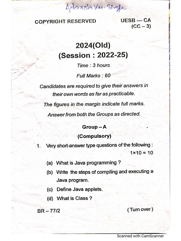 java c3 2nd sem | PDF