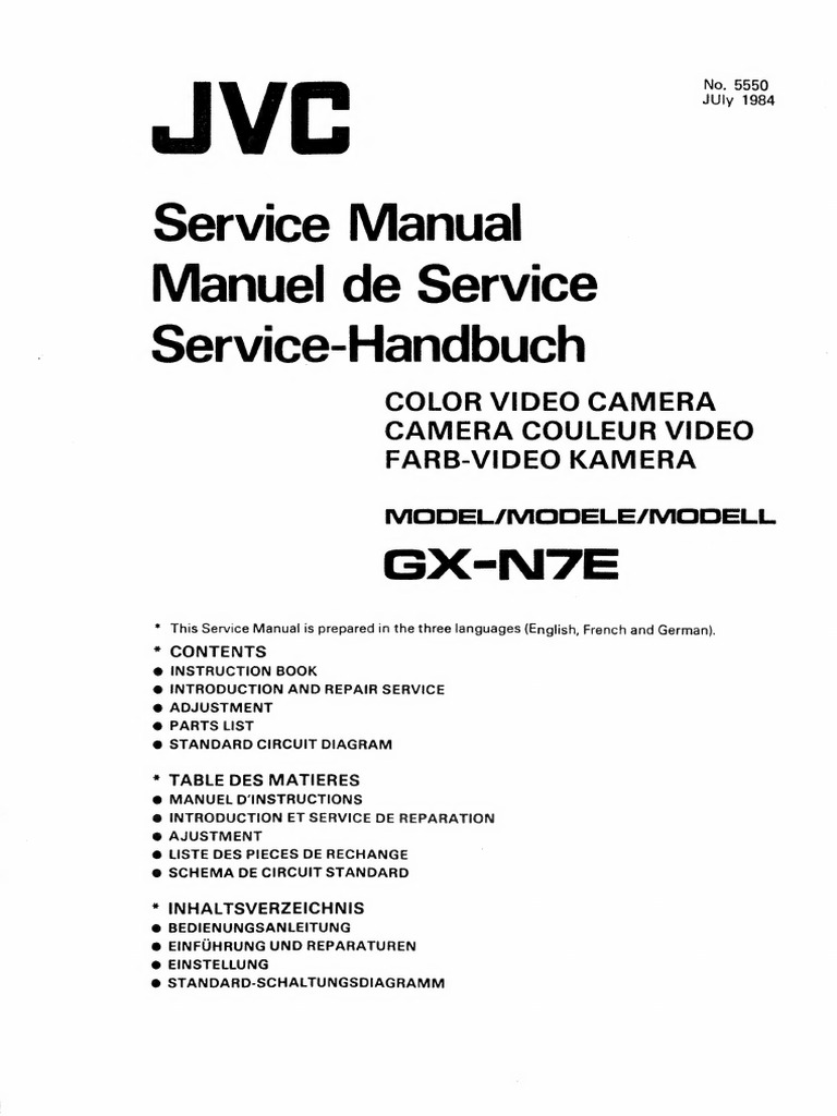 JVC Gxn7e | PDF | Electrical Connector | Camera
