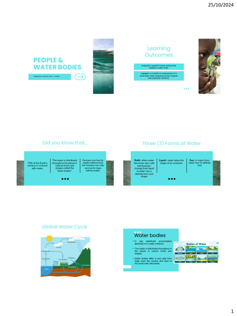 Human Impact on Water Bodies | PDF | Wetland | Water