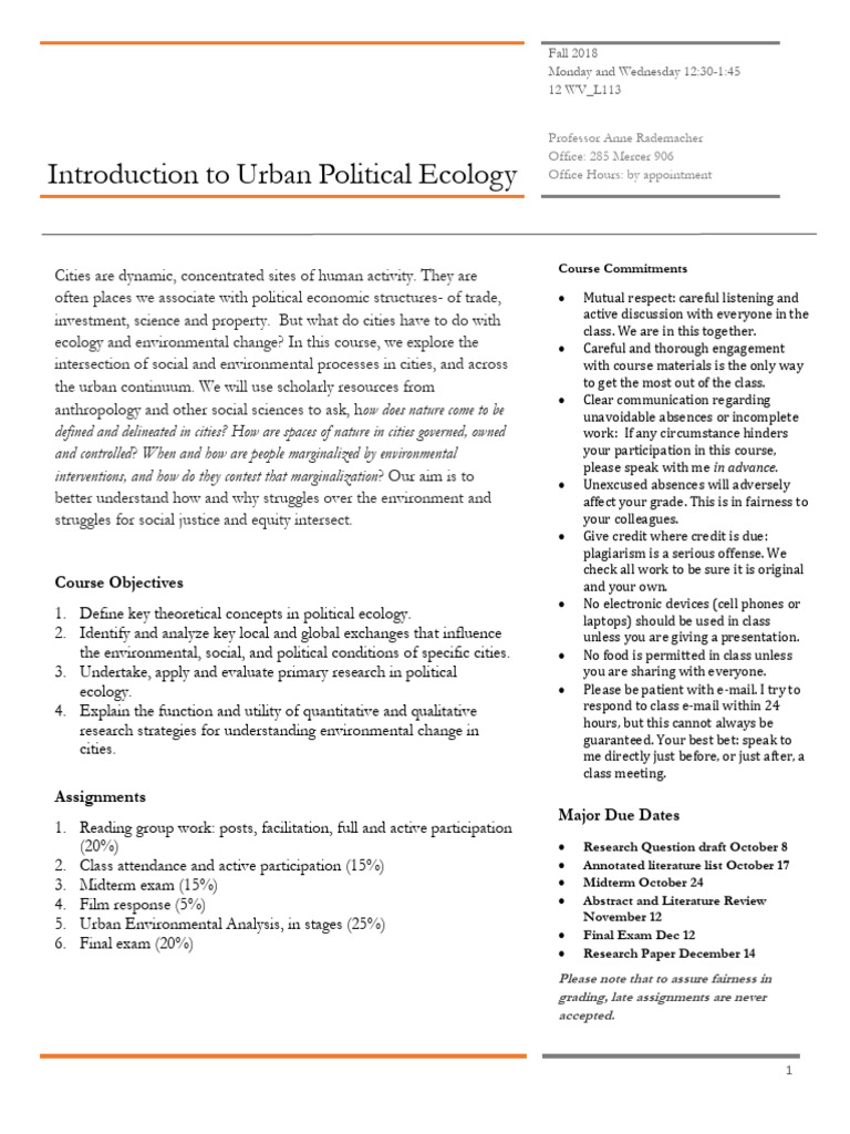 Urban Political Ecology Pdf : Urban political ecology III: The feminist ...