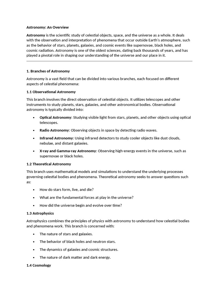 Astronomy Pdf Astronomy Stars