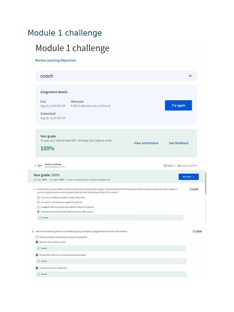 Test các module | PDF