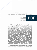 Antígona, Revisión de Su Estructura Dramática