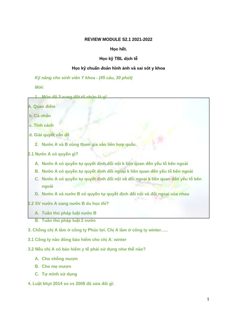 Review Module S2.1-1 | PDF