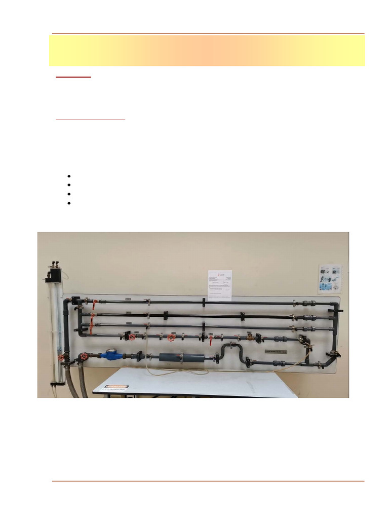 Fluid Friction and Losses in Pipes | PDF | Fluid Dynamics | Flow ...