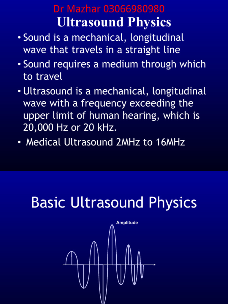 Ultrasound Physics ........... DR Mazhar 03066980980 | PDF | Hertz ...