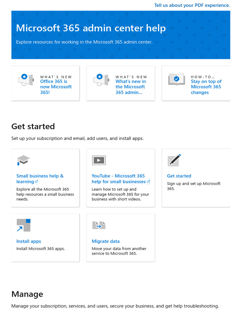 Microsoft 365 Admin Setup Guide | PDF | Computing | Software