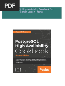 Instant ebooks textbook PostgreSQL High Availability Cookbook 2nd edition Edition Thomas download all chapters