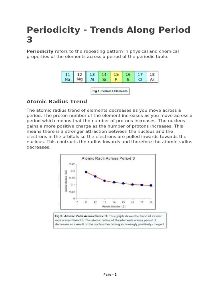 Periodic Trends in Atomic Properties | PDF | Chemical Bond | Periodic Table