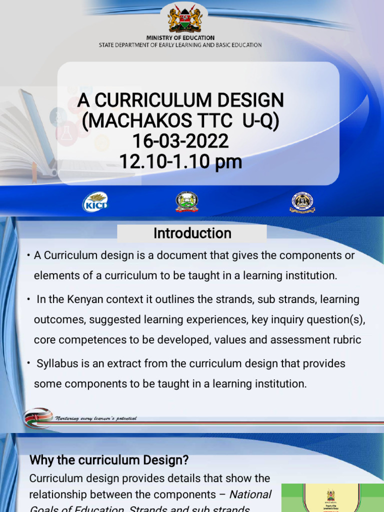 Curriculum Design Overview for Kenya | PDF | Learning | Curriculum