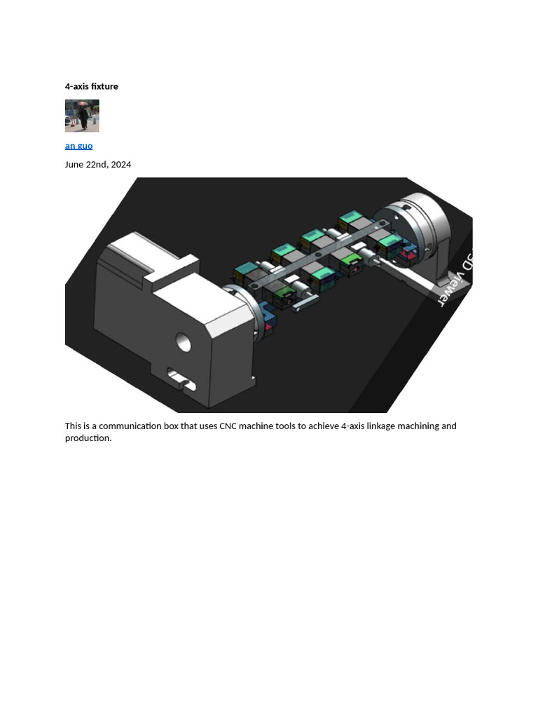 4-Axis CNC Machining Fixture Design | PDF