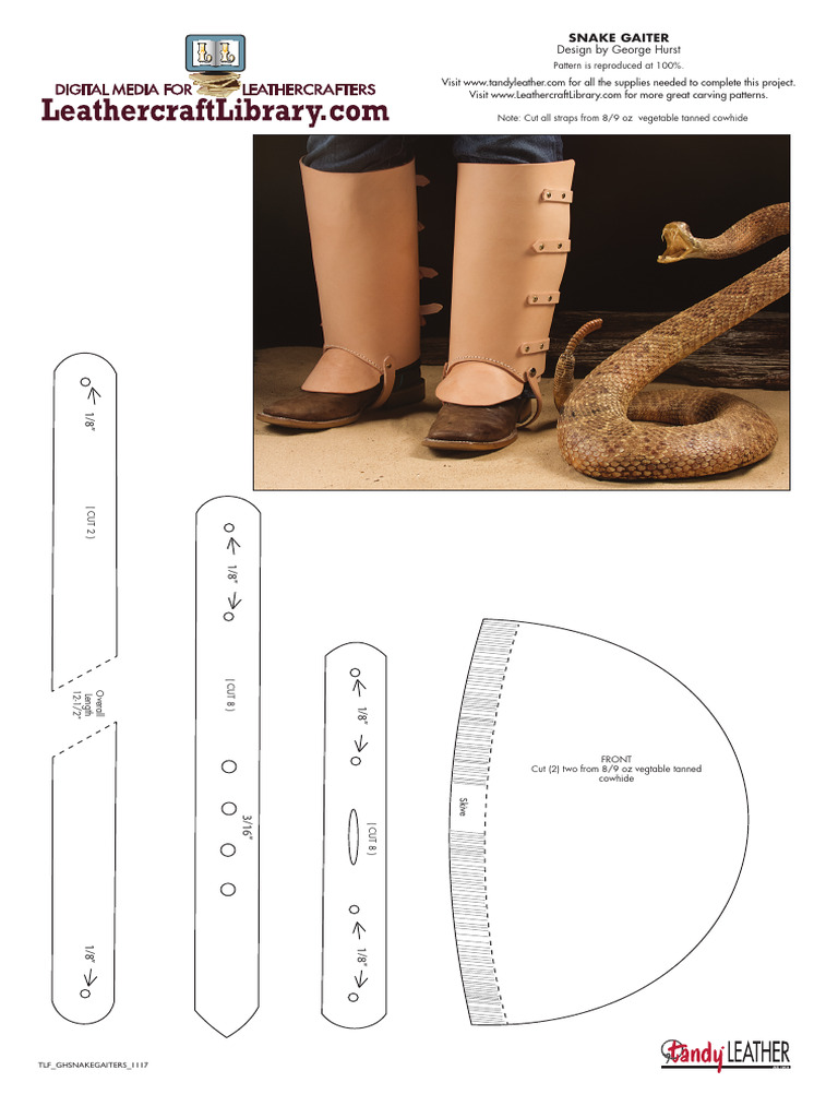 Snake Gaiter Pattern Instructions | PDF