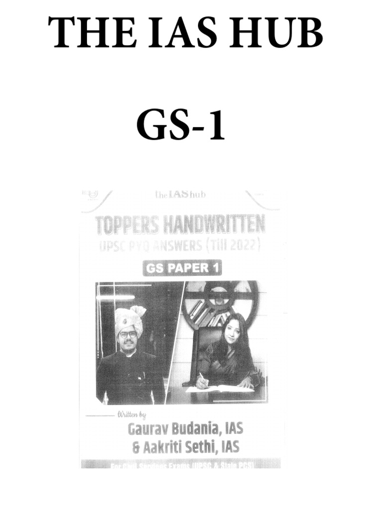 IAS Hub Toppers Handwritten PYQ Guide | PDF