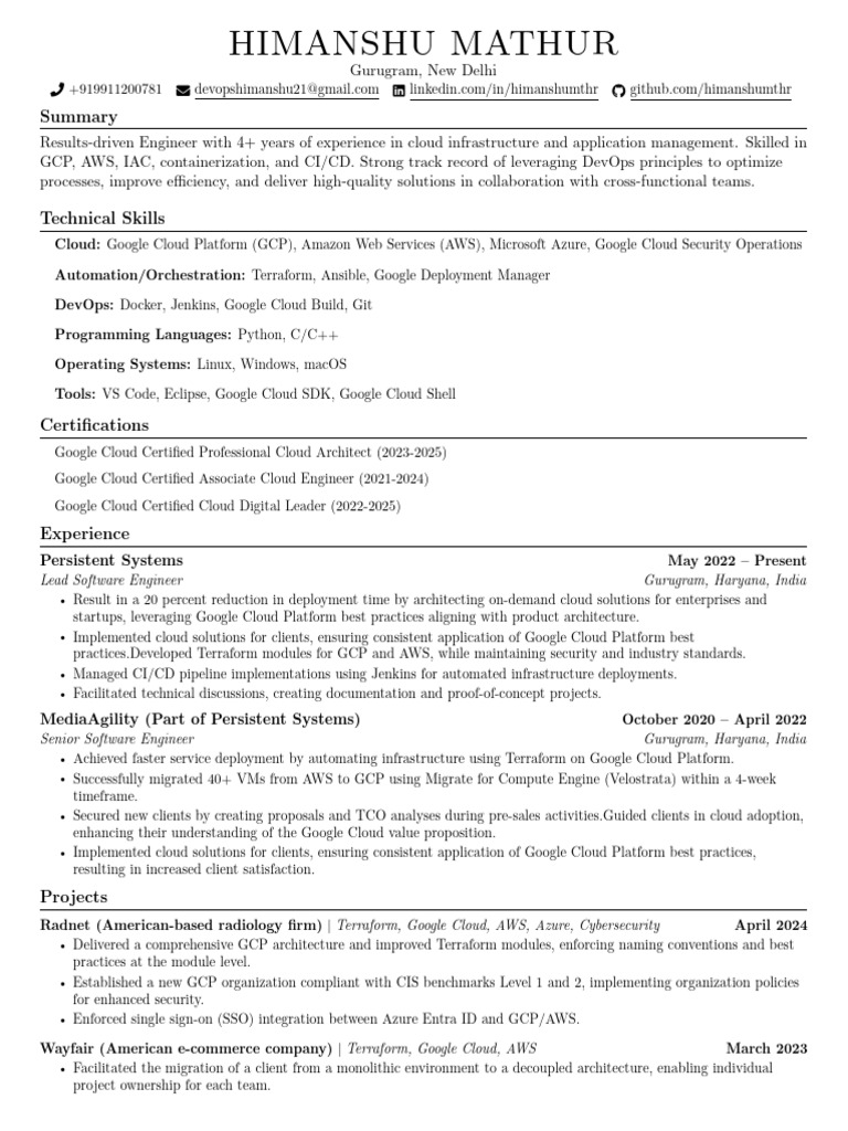 DevOps Engineer Profile | PDF | Cloud Computing | Amazon Web Services