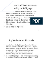 Significance of Venkateswara Worship in Kali Yuga