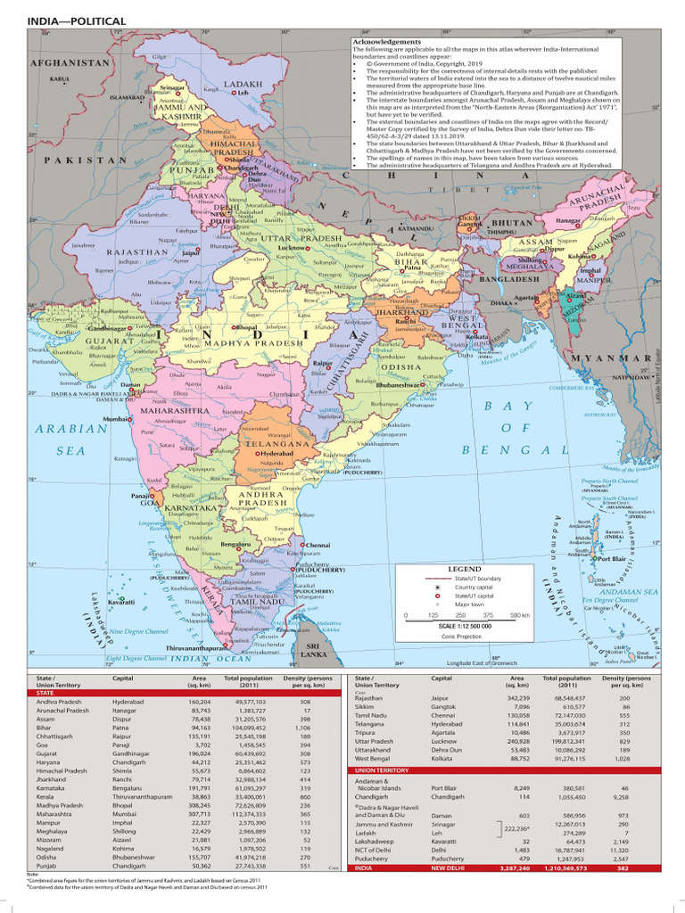 Political Map of India | PDF