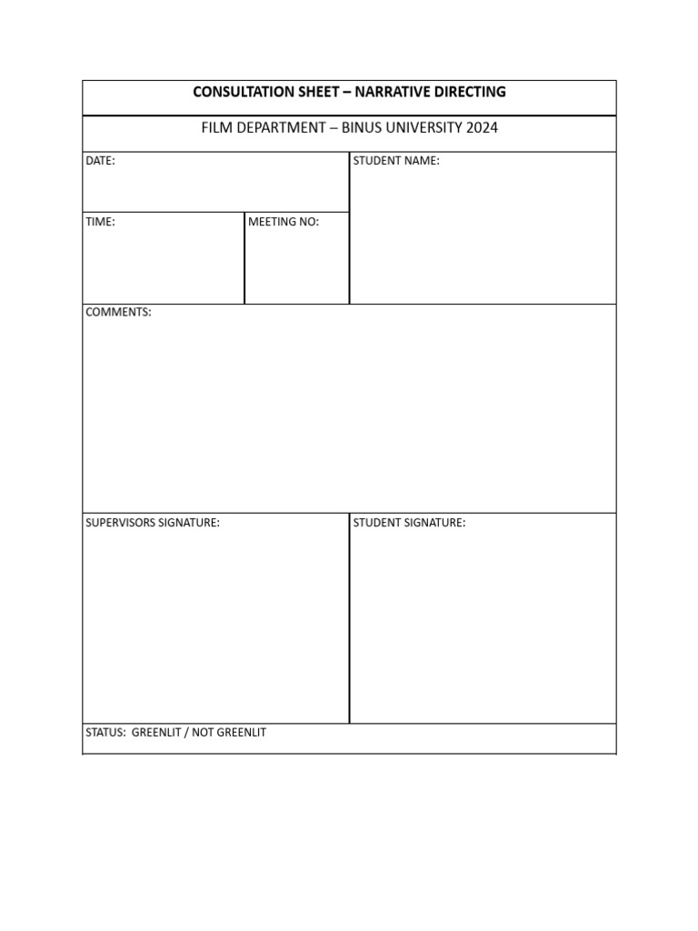 10 Consultation Sheet - Template | PDF