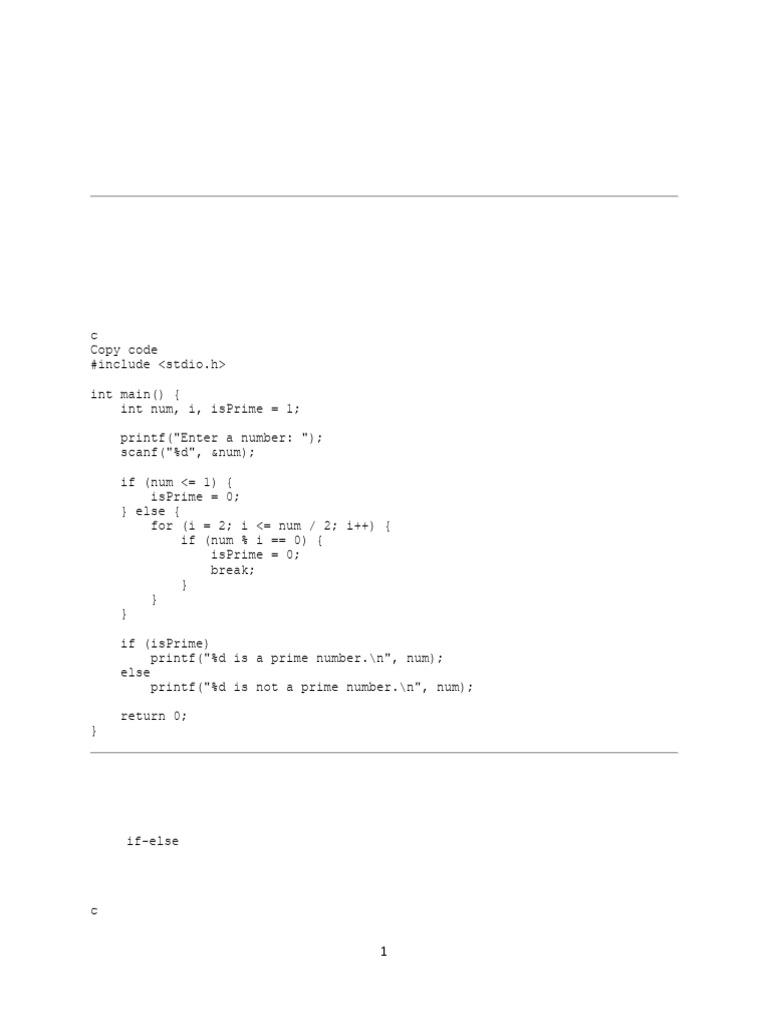 C Programming Control Structure Problems | PDF | Software Engineering ...