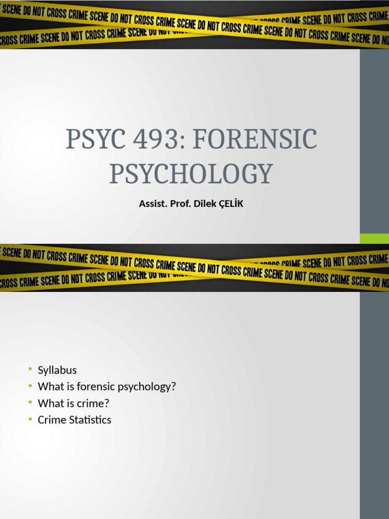Forensic Psychology Overview and Crime Stats | PDF | Mens Rea | Crime ...