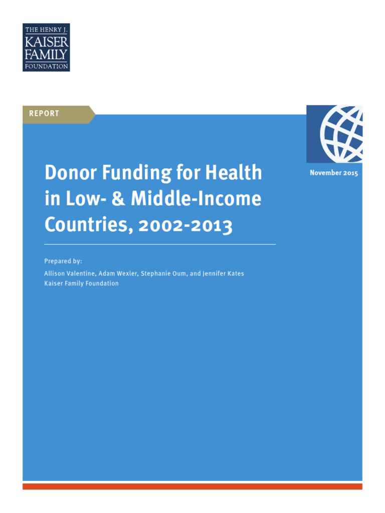 Donor Funding For Health in Low - & Middle-Income Countries, 2002-2013 ...