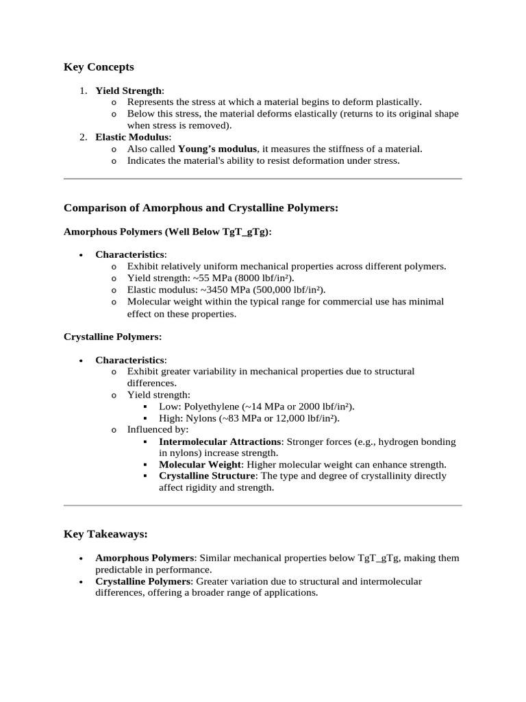 Properties and Strength of Polymers | PDF | Polymers | Brittleness