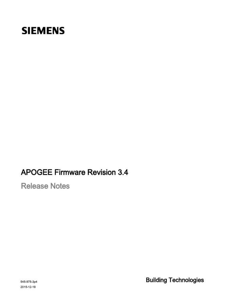 Firmware Revision 3.4 Release Notes - APOGEE | PDF | Adobe Flash ...