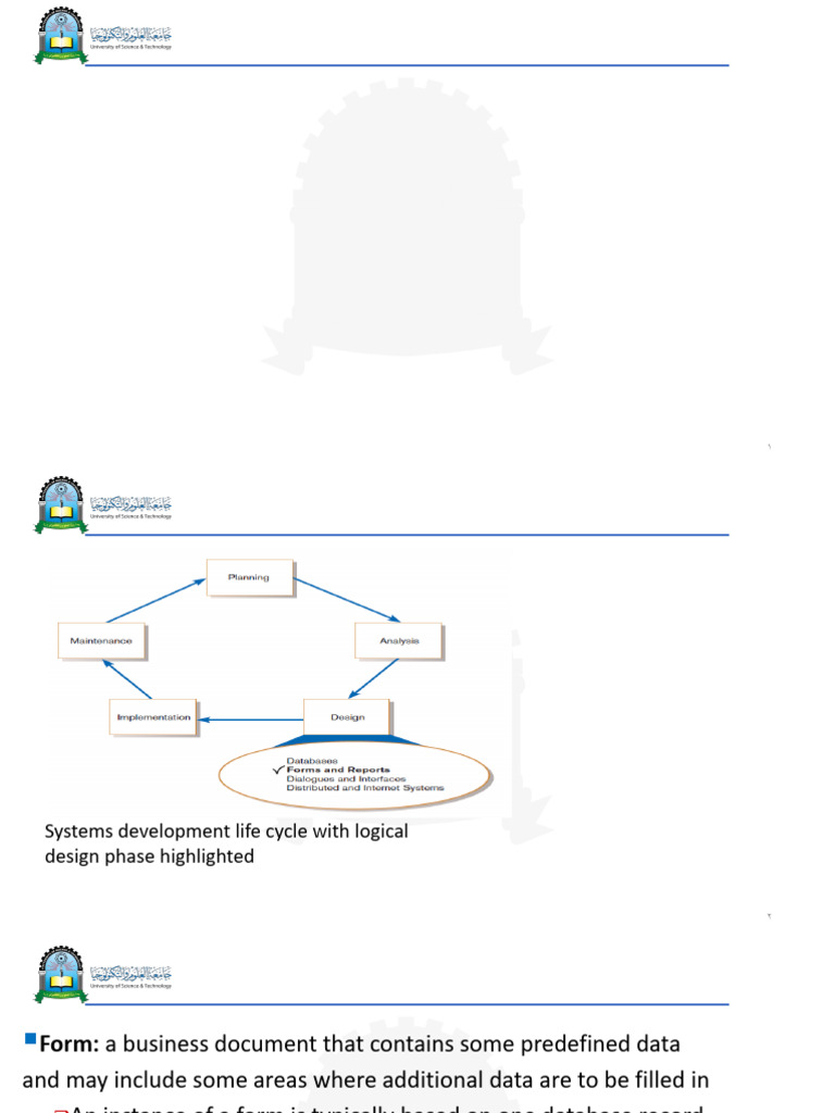 Chapter 8 - Designing Forms and Reports-1 | PDF | Usability | Page Layout