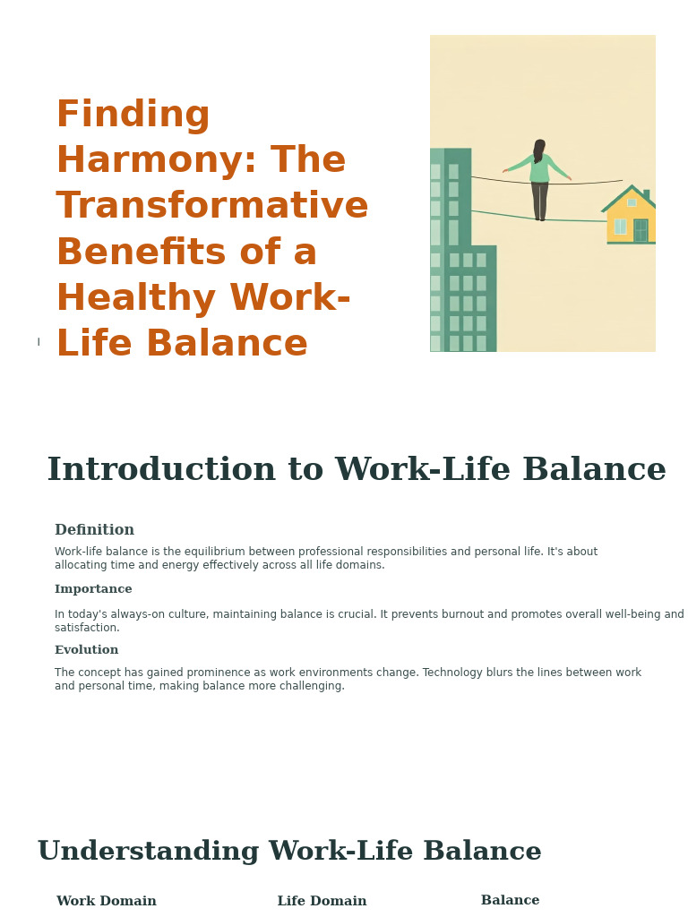 Work-Life Balance Benefits Explained | PDF | Occupational Burnout ...